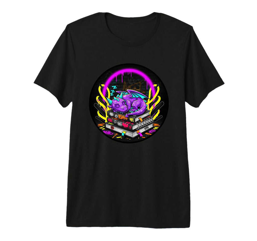 Sleeping Dragon Books Read Fantasy Tri T-Shirt - Custom Art Print Unisex - T-Shirt, Sweatshirt, Hoodie