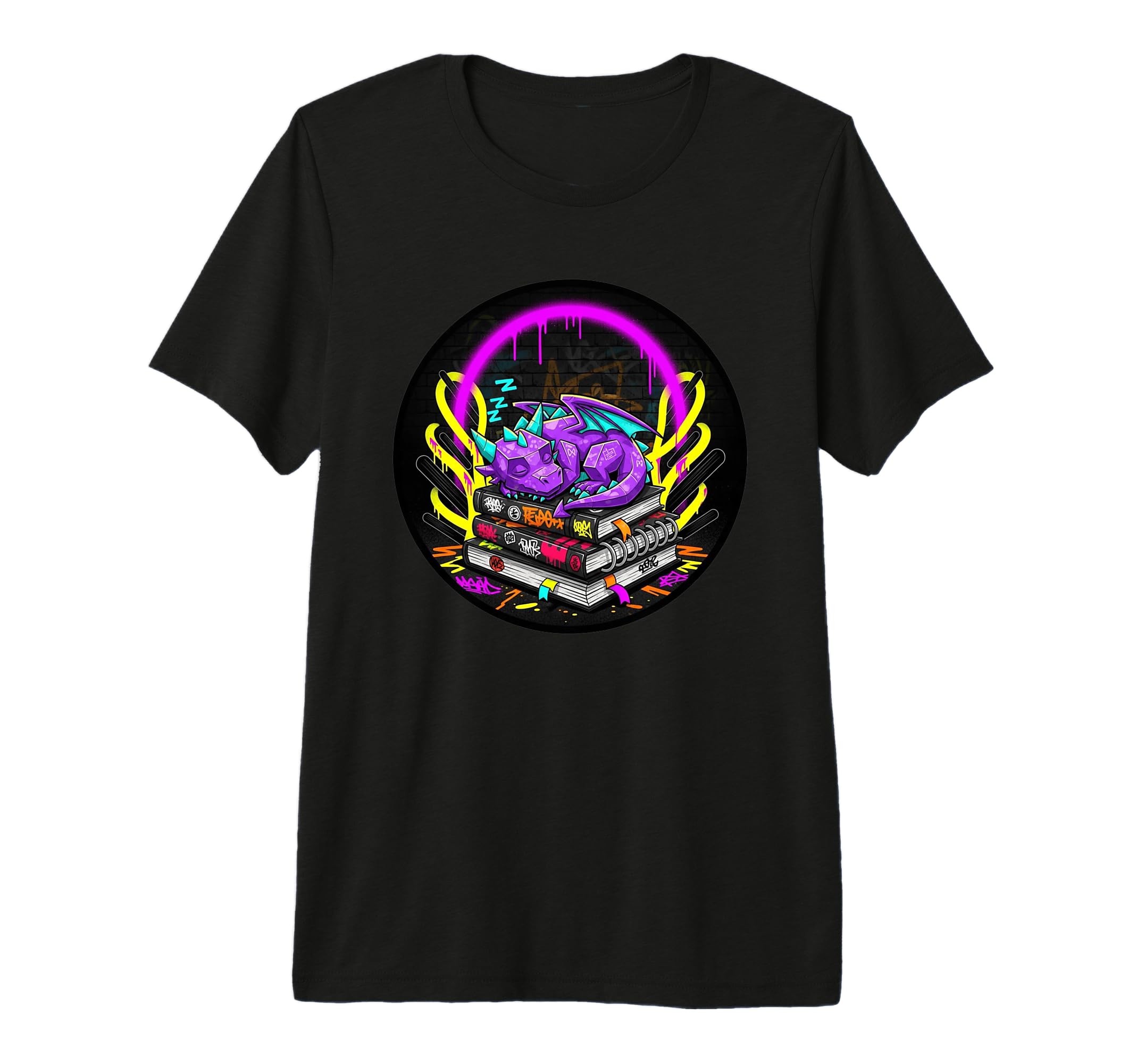 Sleeping Dragon Books Read Fantasy Tri T-Shirt - Custom Art Print Unisex - T-Shirt, Sweatshirt, Hoodie