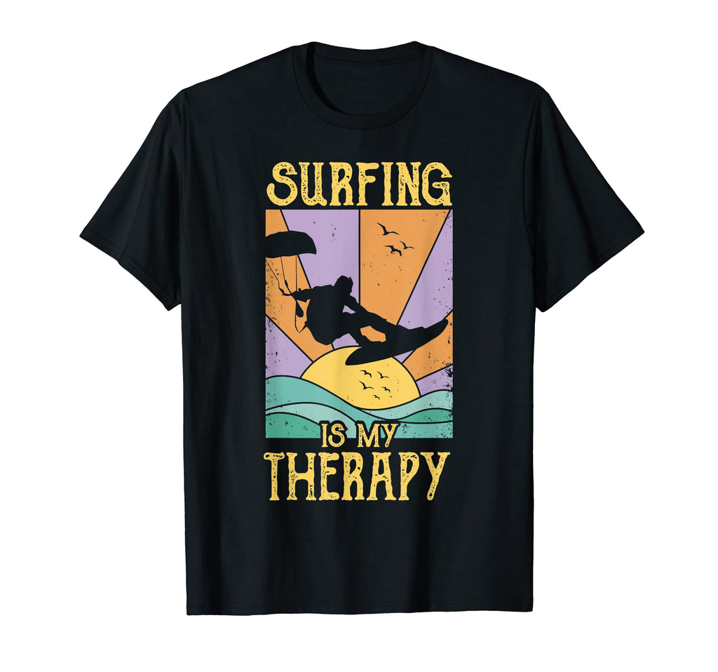 Surfing Is My Therapy Funny T-Shirt - Casual Everyday Wear for Adults - T-Shirt, Sweatshirt, Hoodie