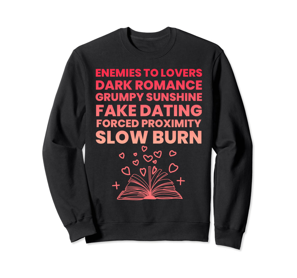 Bibliophile Romance Book Genre Sweatshirt - Custom Art Print Men Women - T-Shirt, Sweatshirt, Hoodie