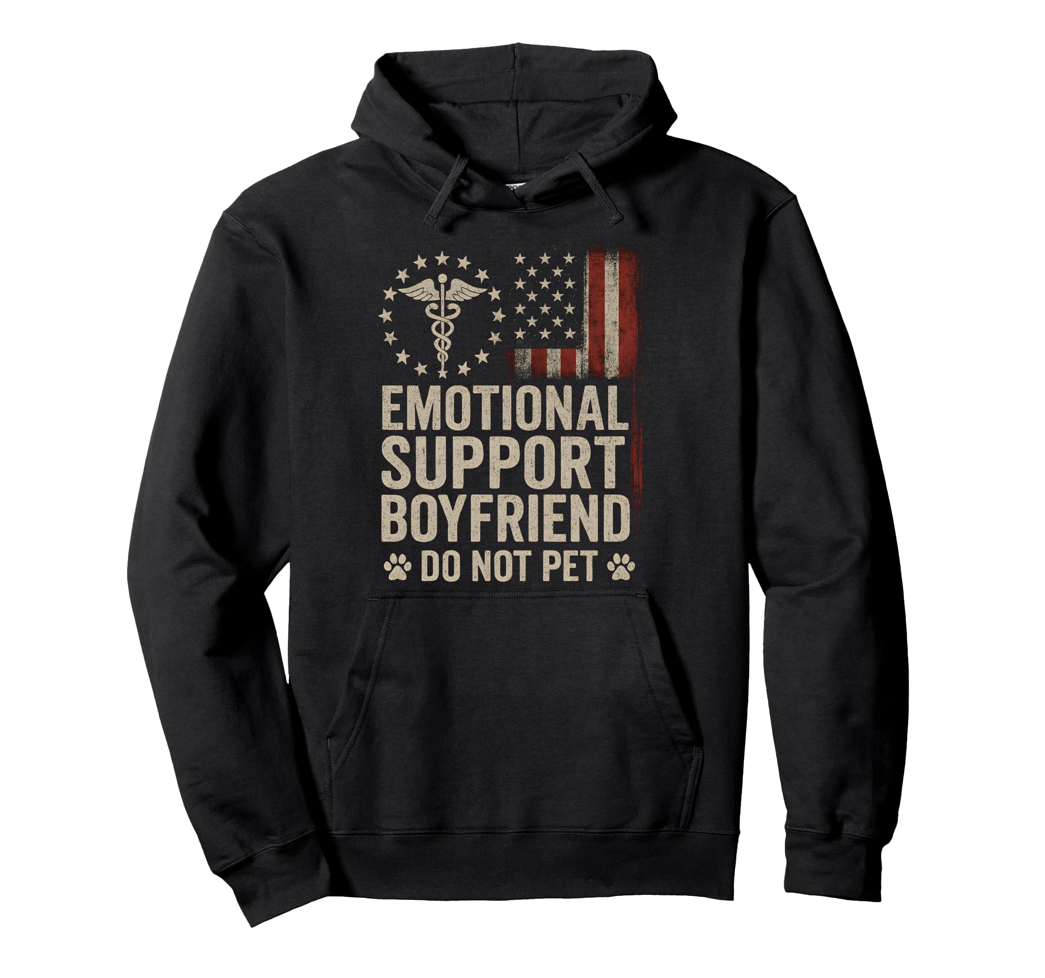Emotional Support Boyfriend Do Not Pet Hoodie - Aesthetic Graphic Unisex - T-Shirt, Sweatshirt, Hoodie