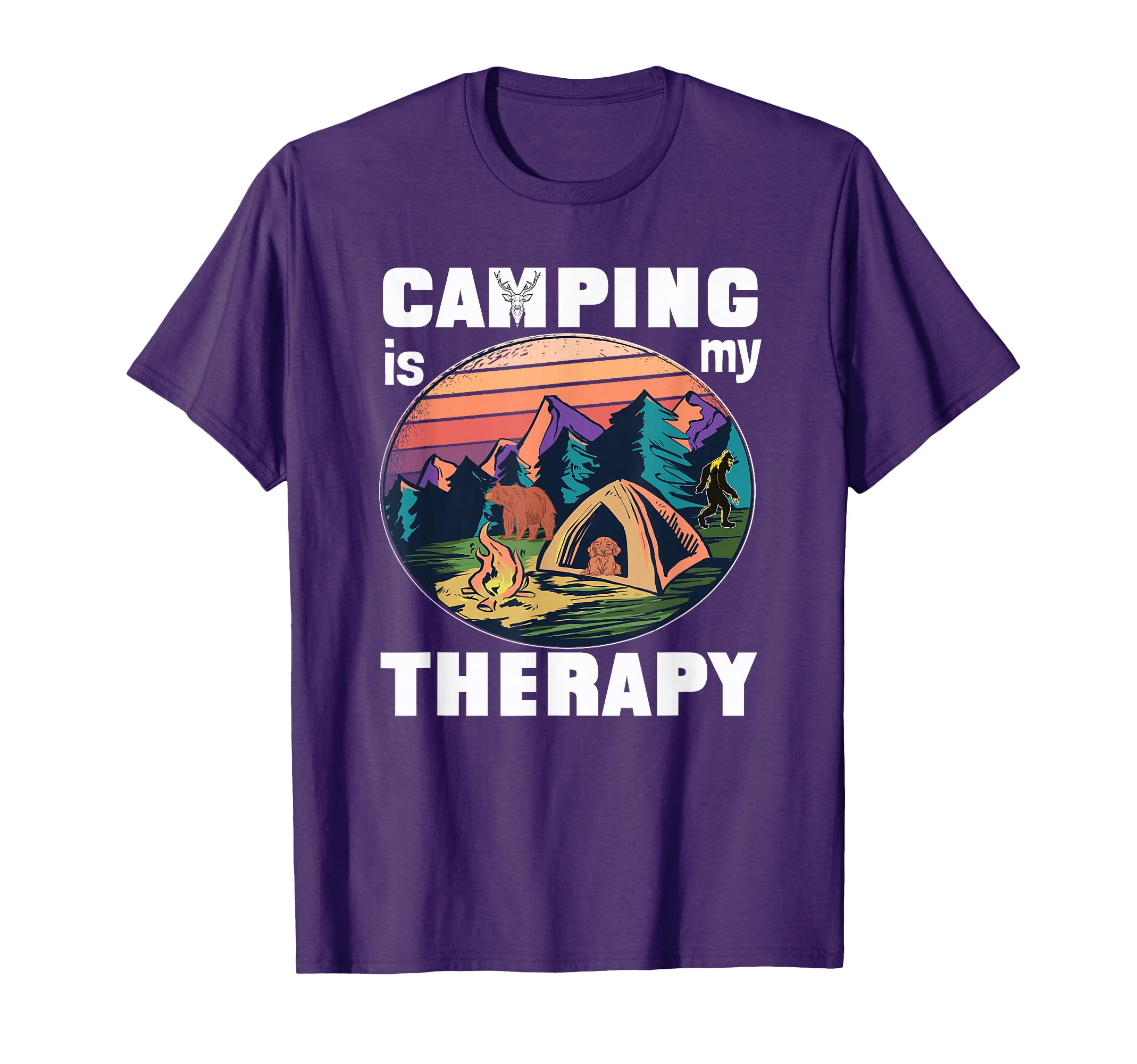 Camping Is My Therapy Rv Van Camping T-Shirt - Streetwear Style Men Women - T-Shirt, Sweatshirt, Hoodie
