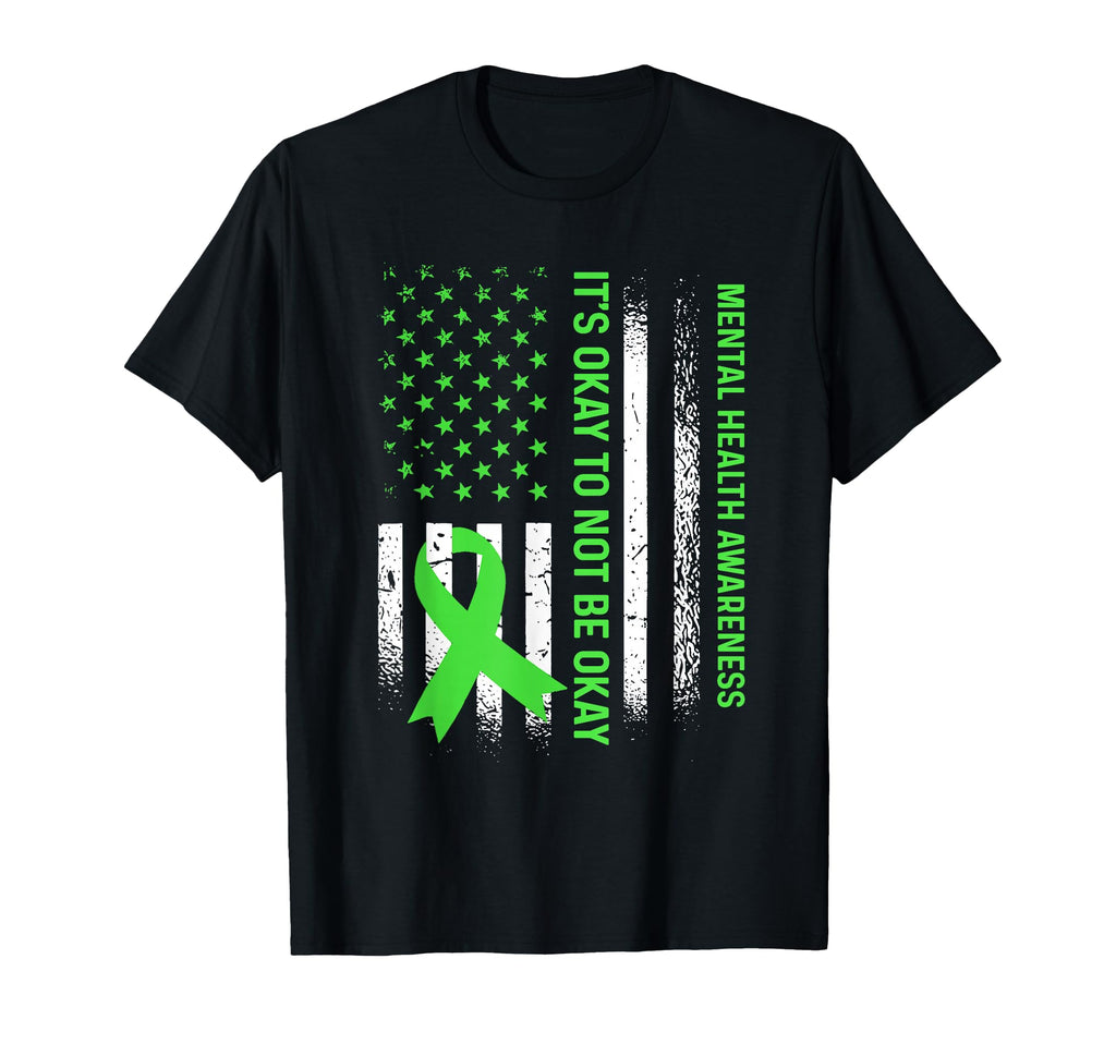 Its Okay To Not Be Okay Us Flag T-Shirt - Custom Art Print Men Women - T-Shirt, Sweatshirt, Hoodie