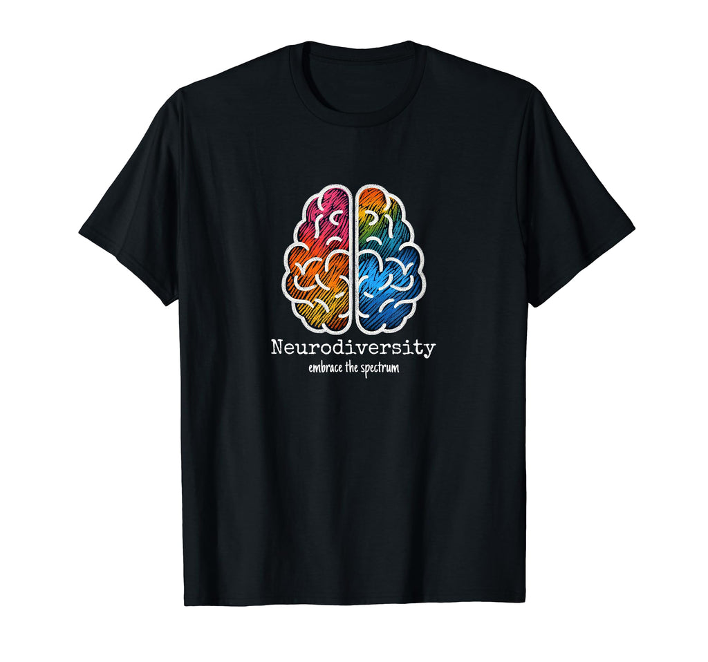 Colorful Rainbow Brain T-Shirt - Casual Everyday Wear for Adults - T-Shirt, Sweatshirt, Hoodie