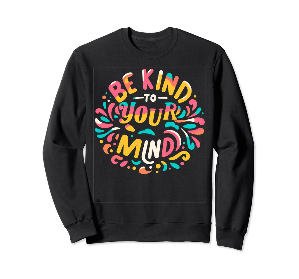 Be Kind To Your Mind Funny Sweatshirt - Fun Novelty Design Men Women - T-Shirt, Sweatshirt, Hoodie