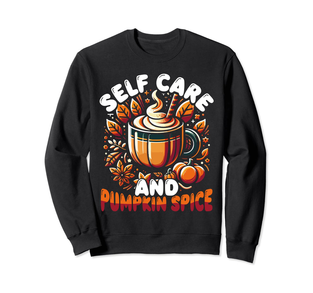 Autumn Fall Aesthetic Pumpkin Spice Self Sweatshirt - Graphic Print Unisex - T-Shirt, Sweatshirt, Hoodie