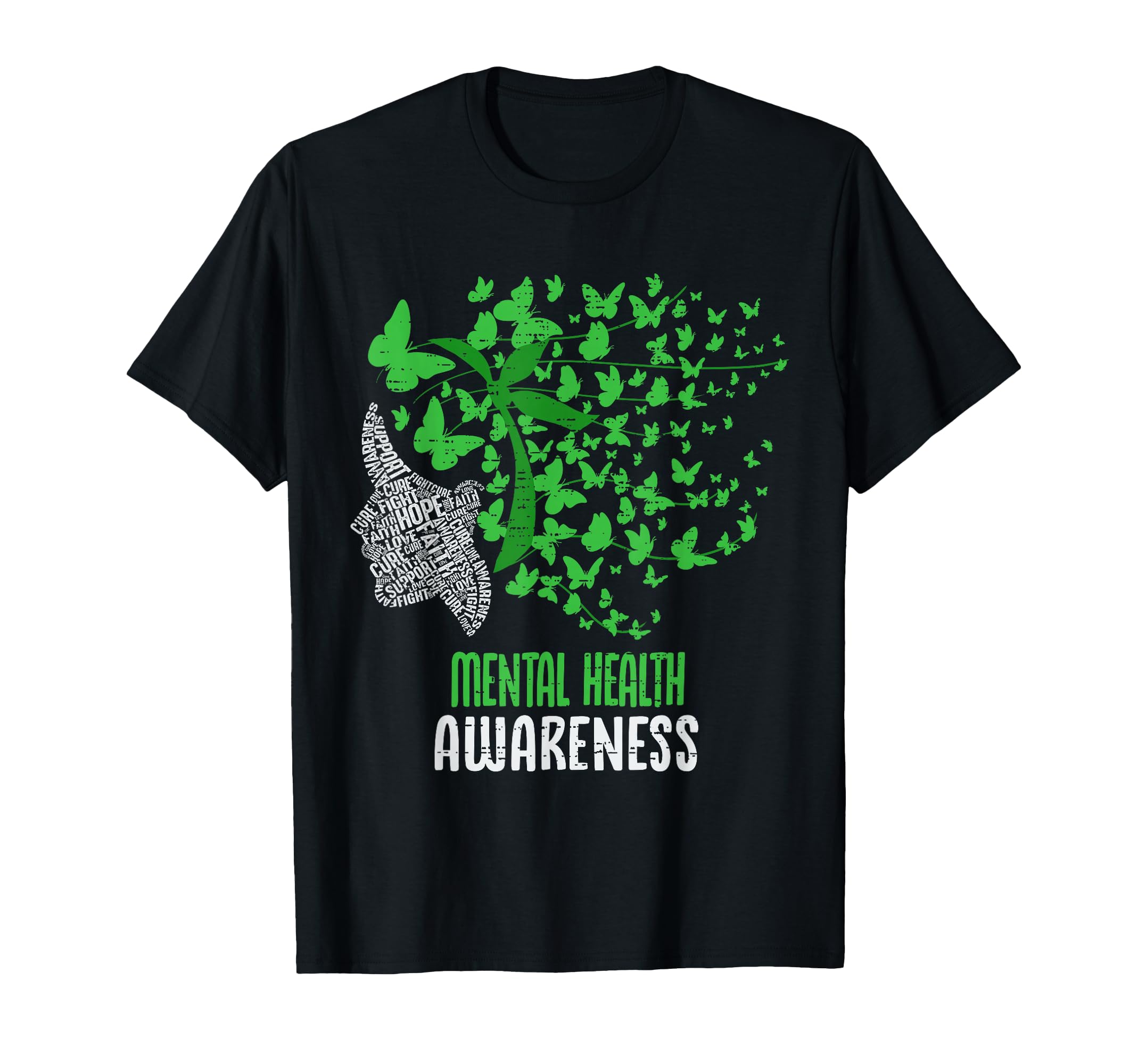 Mental Health Matters Awareness Butterfly T-Shirt - Novelty Apparel Unisex - T-Shirt, Sweatshirt, Hoodie