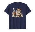 Cozy Racoon Books Coffee And Butterflies T-Shirt - Graphic Print Unisex - T-Shirt, Sweatshirt, Hoodie