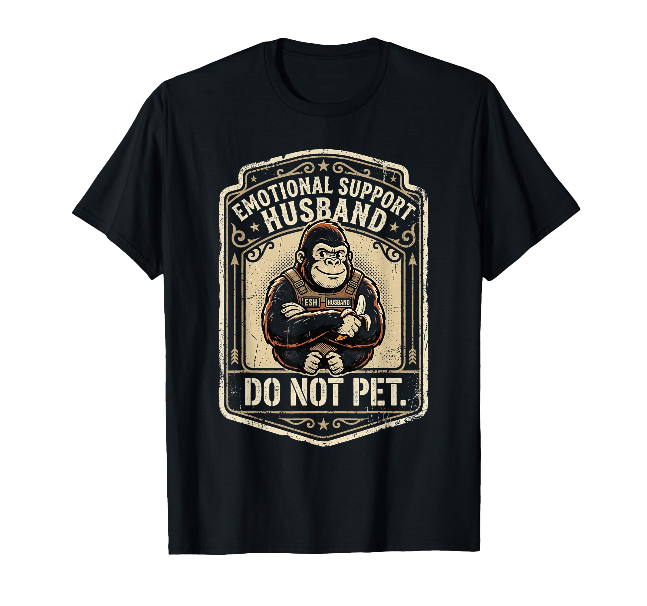 Emotional Support Husband Do Not Pet T-Shirt - Custom Art Print for Adults - T-Shirt, Sweatshirt, Hoodie