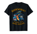 Bookworm Please Im Book Dragon Reading T-Shirt - Custom Art Print Unisex - T-Shirt, Sweatshirt, Hoodie