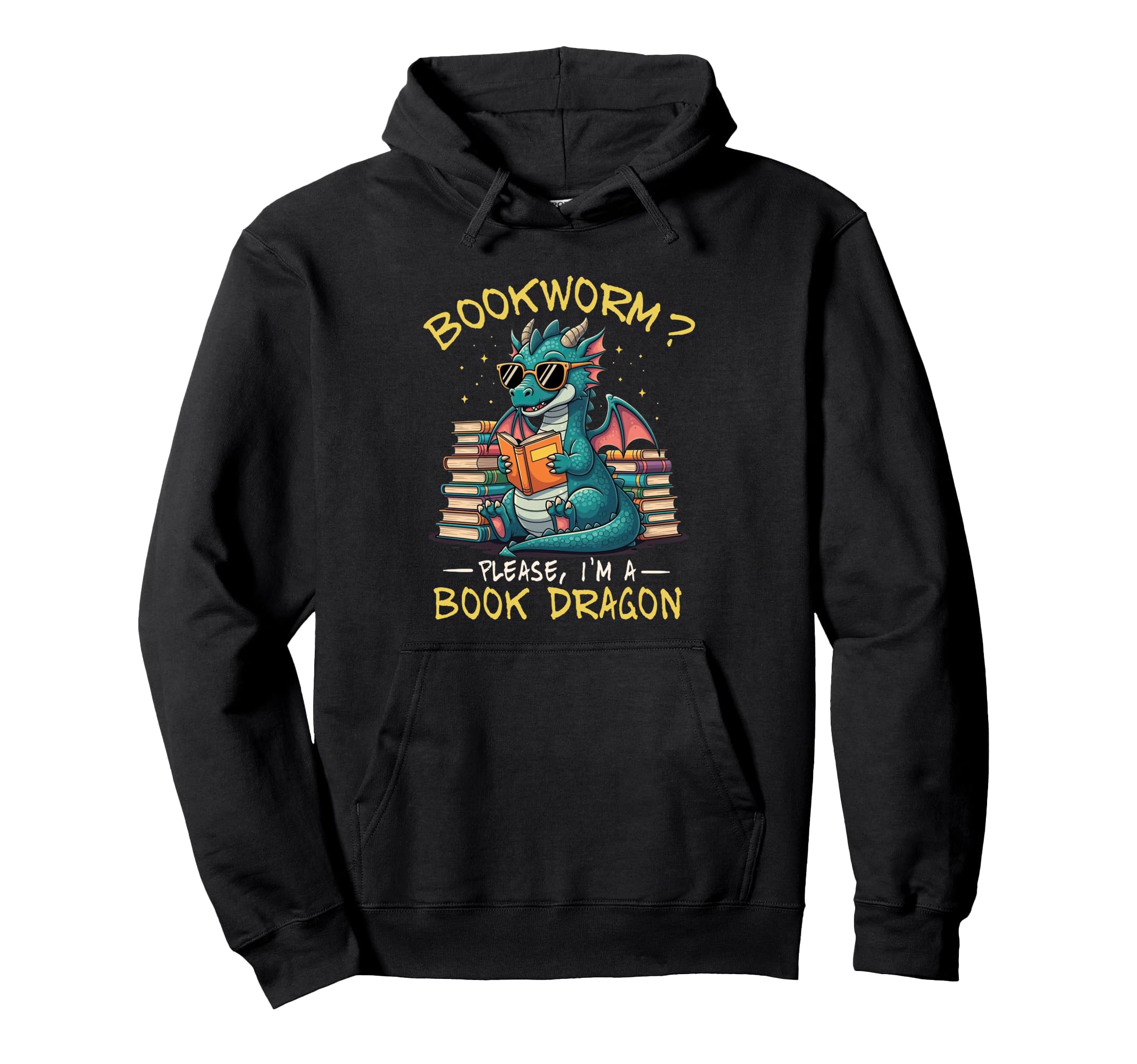 Bookworm Im Book Dragon Reading Books Hoodie - Aesthetic Graphic Men Women - T-Shirt, Sweatshirt, Hoodie