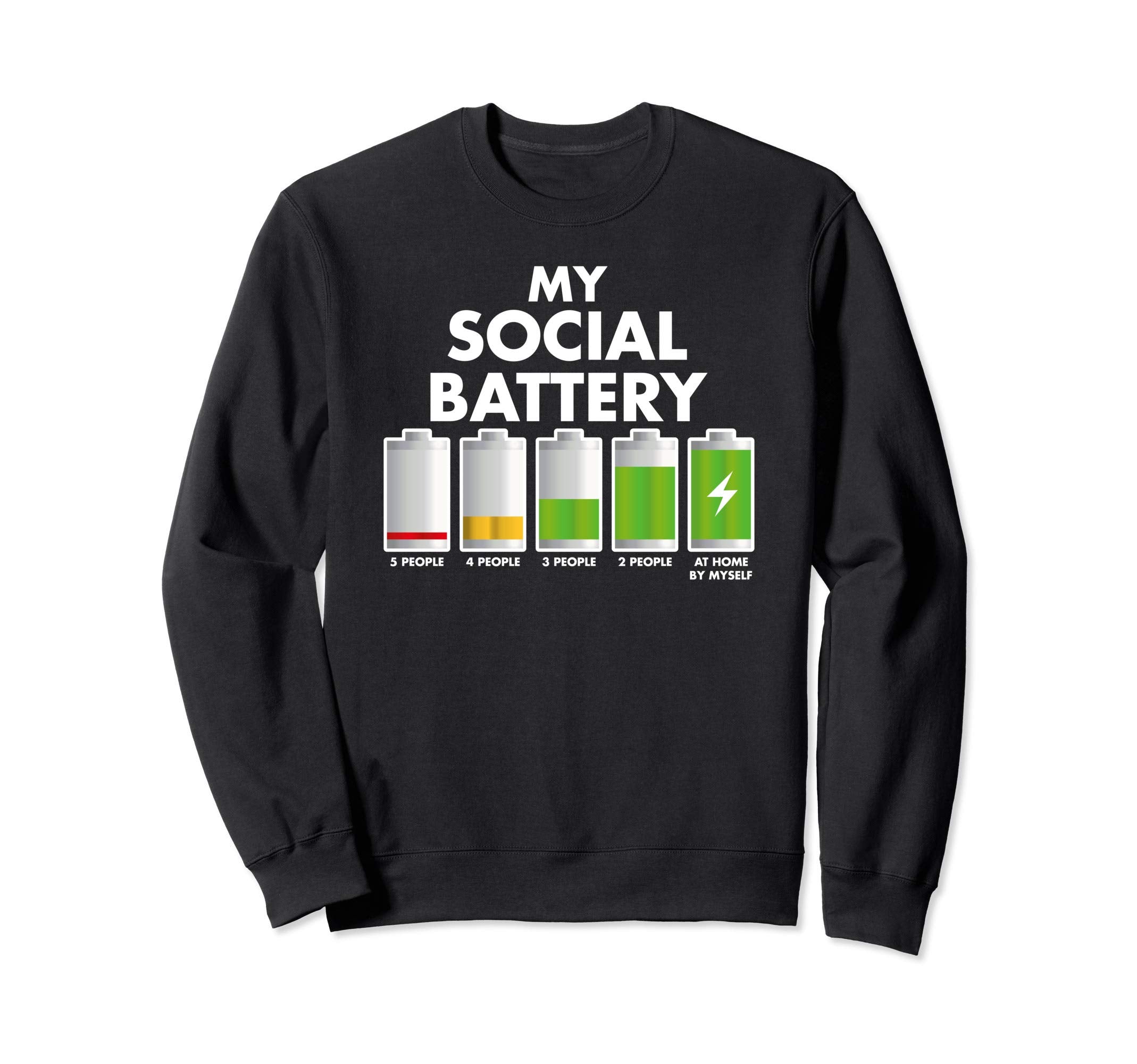 Funny Introvert Gift My Social Sweatshirt - Fun Novelty Design for Adults - T-Shirt, Sweatshirt, Hoodie