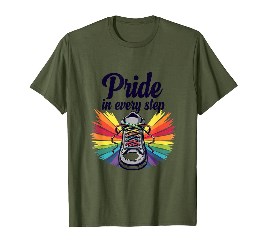 Pride Every Step Celebration T-Shirt - Minimalist Print for Adults - T-Shirt, Sweatshirt, Hoodie
