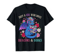 Reading Loves Dragons Books Bookworm T-Shirt - Custom Art Print for Adults - T-Shirt, Sweatshirt, Hoodie