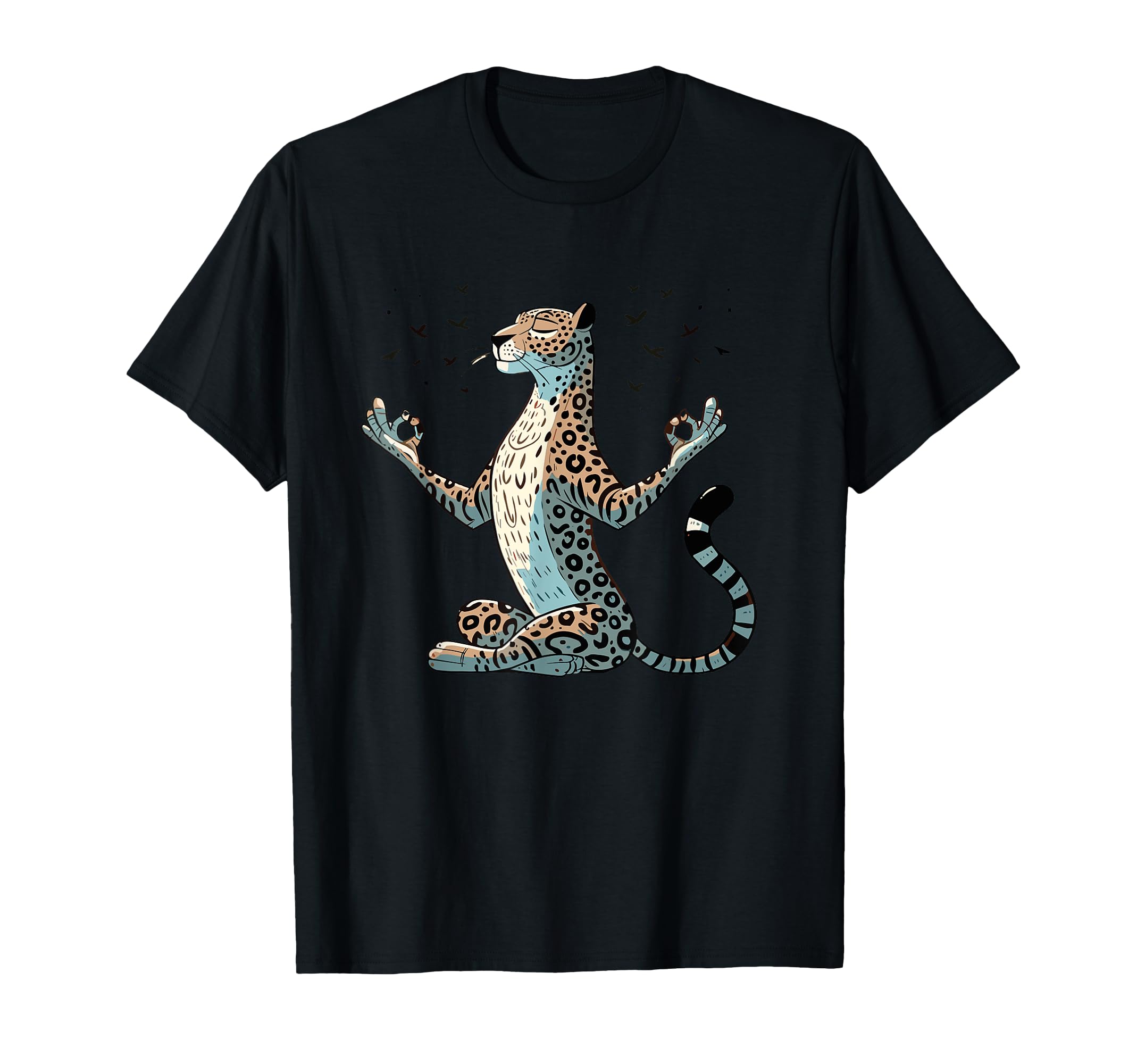 Meditation Leopard Yoga Pose Relaxing T-Shirt - Aesthetic Graphic Unisex - T-Shirt, Sweatshirt, Hoodie
