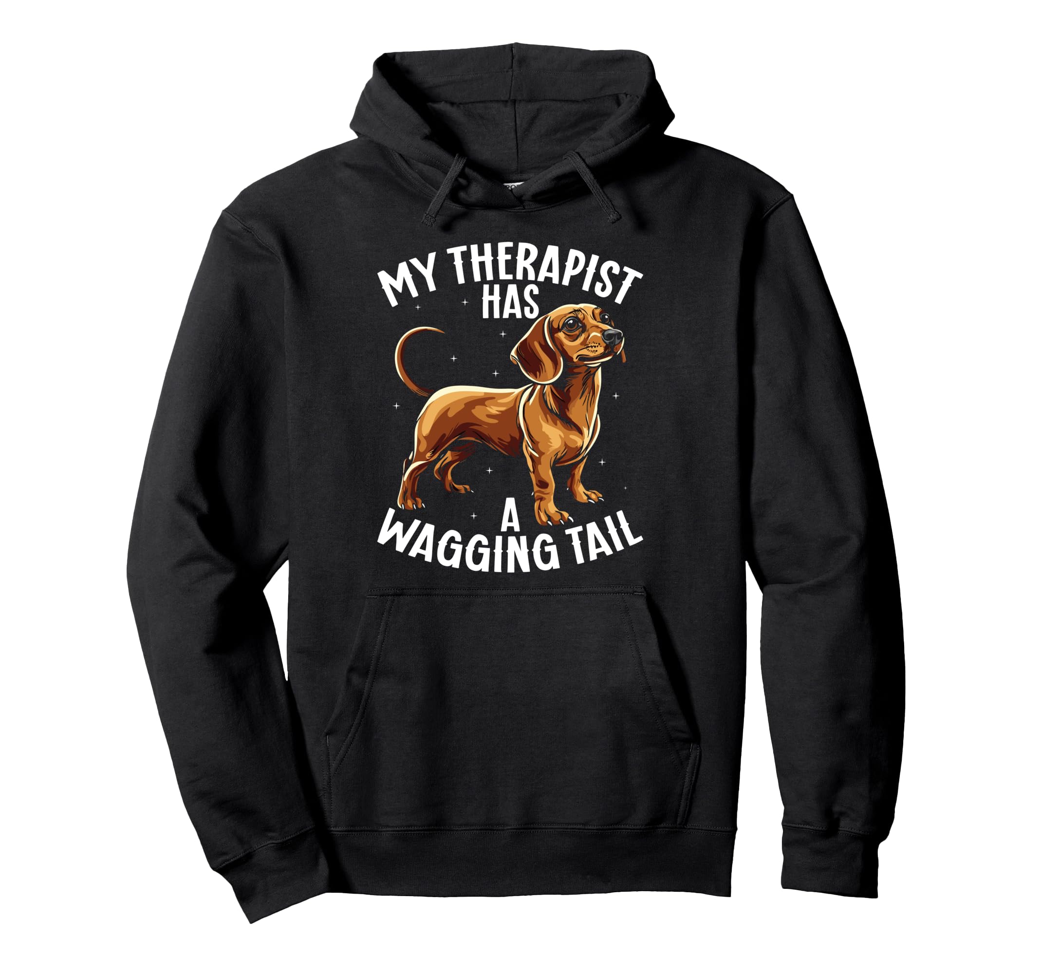 Dachshund Therapy Service Dog Hoodie - Fun Novelty Design for Adults - T-Shirt, Sweatshirt, Hoodie