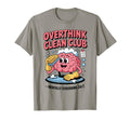 Overthink Clean Club Funny Brain T-Shirt - Minimalist Print for Adults - T-Shirt, Sweatshirt, Hoodie
