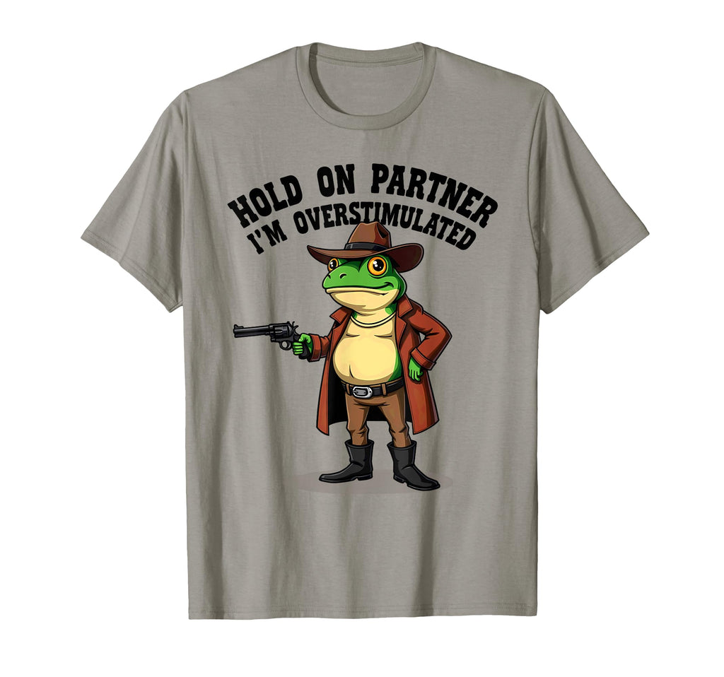Cowboy Frog Rodeo Hold Partner Im T-Shirt - Custom Art Print Men Women - T-Shirt, Sweatshirt, Hoodie