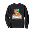 Funny Bear Reading Books Grizzly Sweatshirt - Minimalist Print Unisex - T-Shirt, Sweatshirt, Hoodie