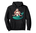 Meditation Mermaid Yoga Pose Hoodie - Aesthetic Graphic for Adults - T-Shirt, Sweatshirt, Hoodie