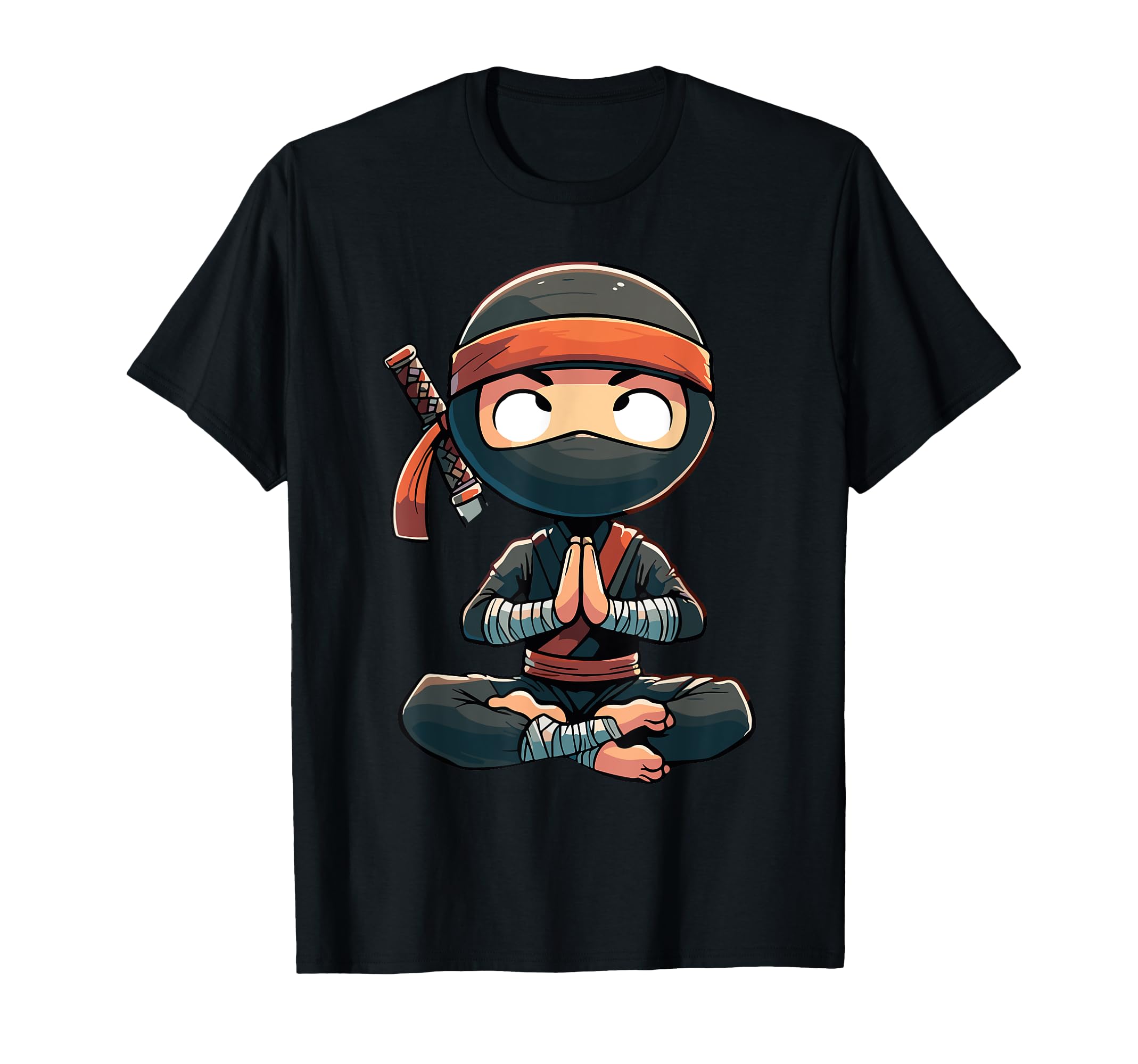Meditation Ninja Yoga Pose Relaxing T-Shirt - Aesthetic Graphic Unisex - T-Shirt, Sweatshirt, Hoodie