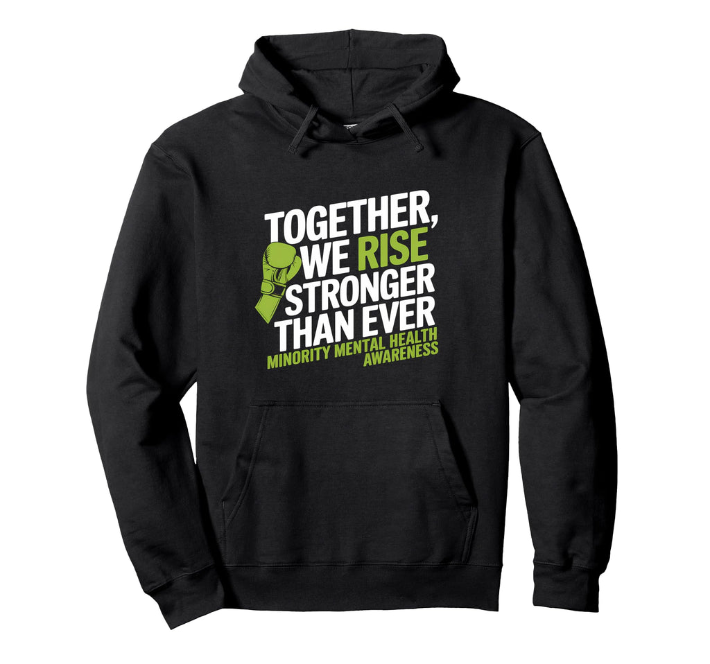 Together We Rise Boxing Glove Mental Hoodie - Novelty Apparel for Adults - T-Shirt, Sweatshirt, Hoodie