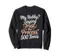My Hobby Trust Process 500 Times Sweatshirt - Novelty Apparel for Adults - T-Shirt, Sweatshirt, Hoodie
