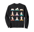 Funny Rabbits Yoga Poses Sweatshirt - Casual Everyday Wear Unisex - T-Shirt, Sweatshirt, Hoodie