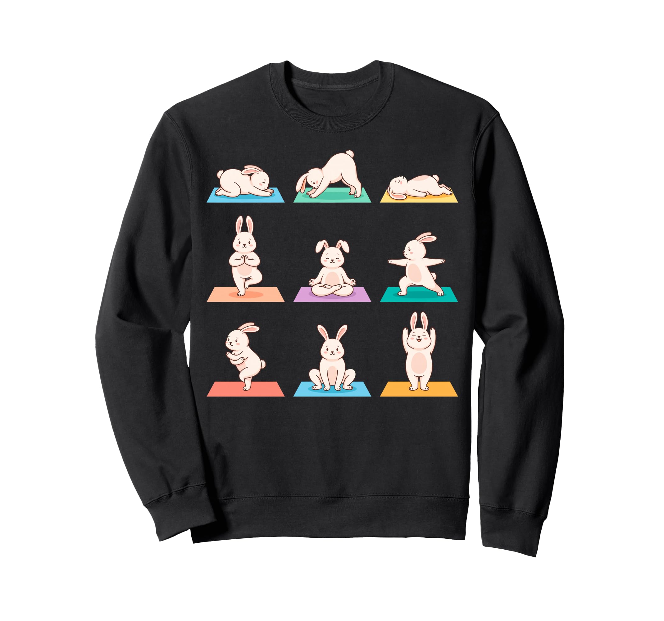 Funny Rabbits Yoga Poses Sweatshirt - Casual Everyday Wear Unisex - T-Shirt, Sweatshirt, Hoodie