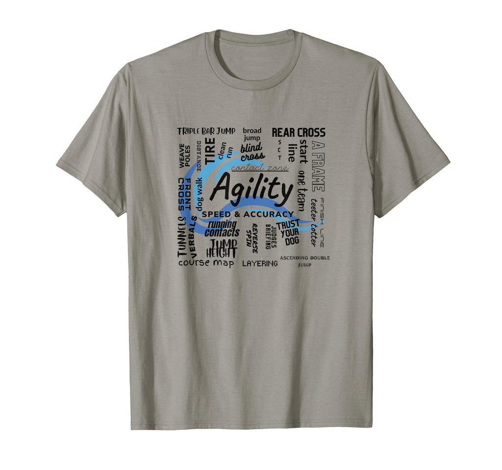Dog Agility Word Cloud Gear T-Shirt - Casual Everyday Wear Unisex - T-Shirt, Sweatshirt, Hoodie