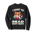 Reading Book Cat Library Reading Sweatshirt - Graphic Print Men Women - T-Shirt, Sweatshirt, Hoodie
