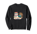 Owl Old Lady Who Loves Books And Sweatshirt - Aesthetic Graphic for Adults - T-Shirt, Sweatshirt, Hoodie
