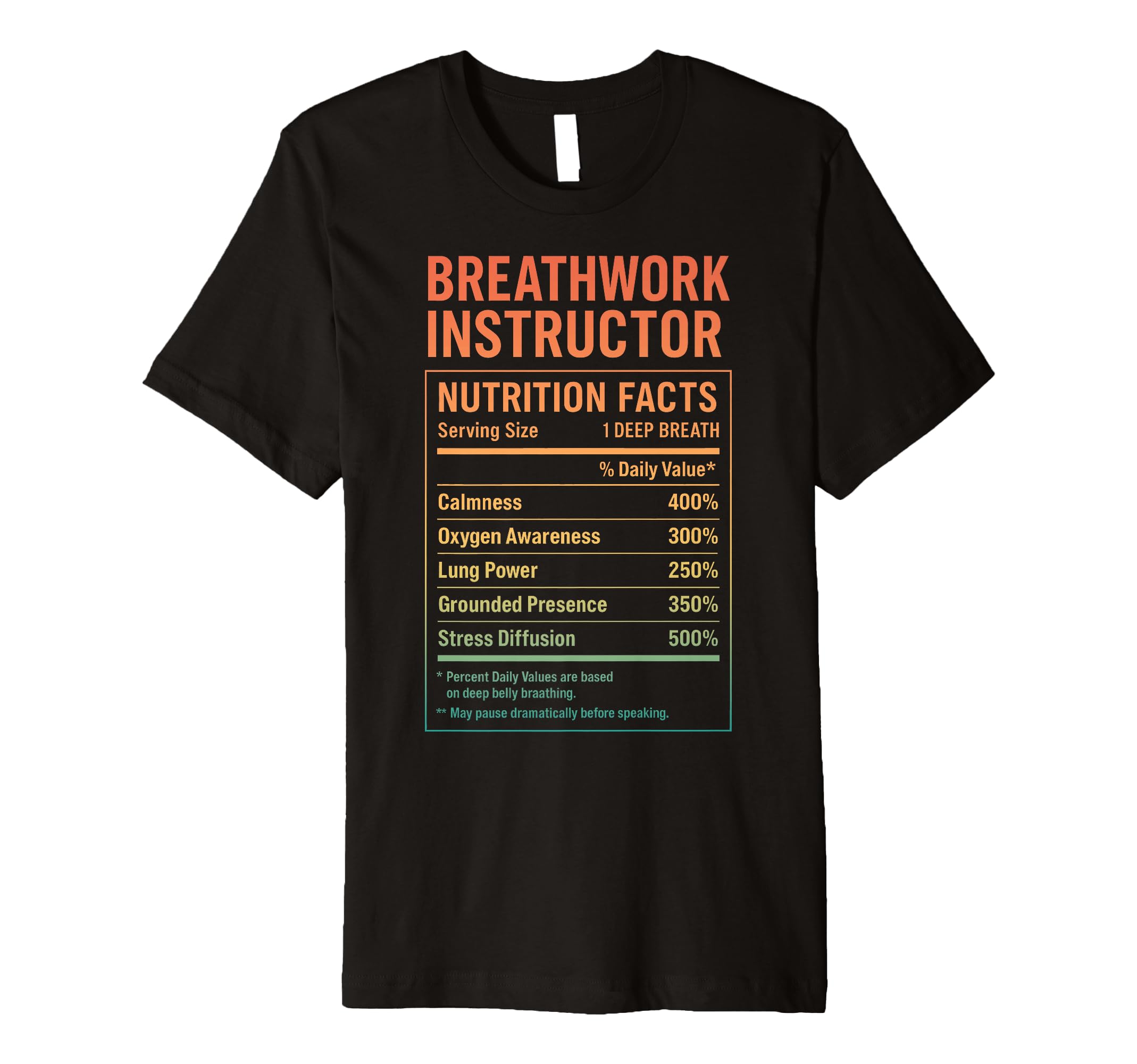 Breathwork Instructor Facts T-Shirt - Custom Art Print Men Women - T-Shirt, Sweatshirt, Hoodie