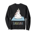 Unicorn Yoga Pose Sukhasana Namaste Sweatshirt - Graphic Print Unisex - T-Shirt, Sweatshirt, Hoodie