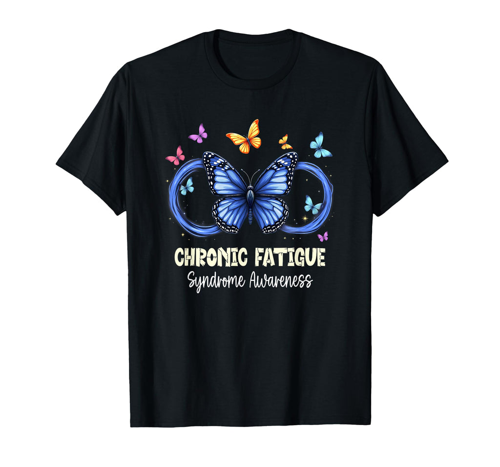 Butterfly Infinity Chronic Fatigue T-Shirt - Novelty Apparel Unisex - T-Shirt, Sweatshirt, Hoodie