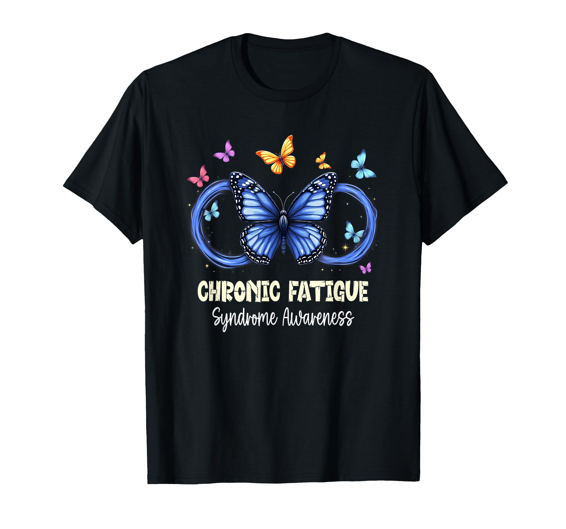 Butterfly Infinity Chronic Fatigue T-Shirt - Novelty Apparel Unisex - T-Shirt, Sweatshirt, Hoodie