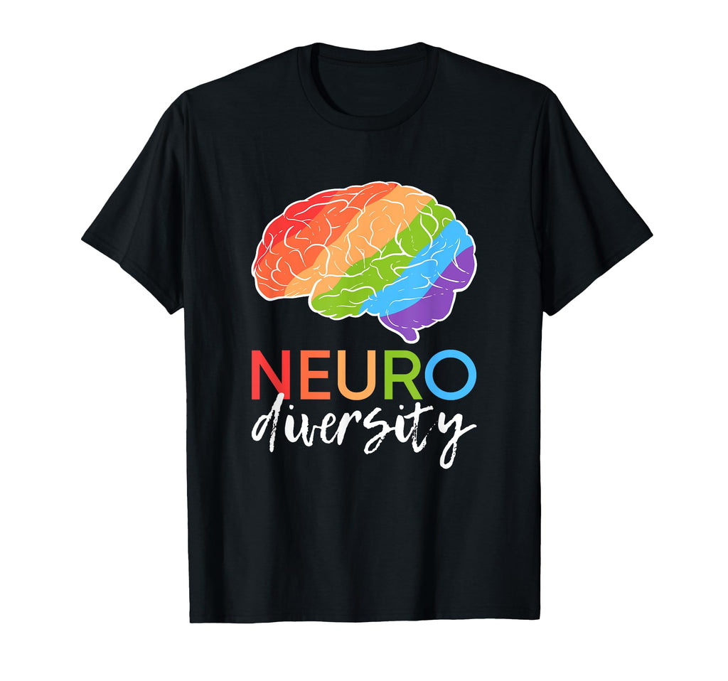 Rainbow Brain Autism Neurodiversity T-Shirt - Aesthetic Graphic Unisex - T-Shirt, Sweatshirt, Hoodie