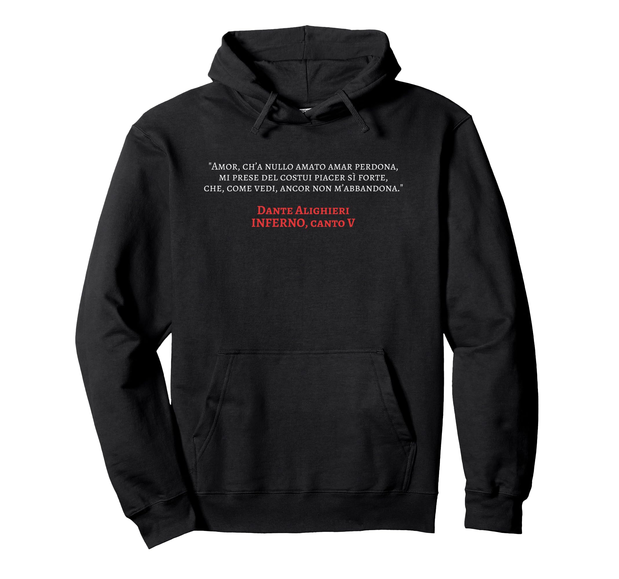 Divine Comedy Inferno Amor Cha Hoodie - Casual Everyday Wear for Adults - T-Shirt, Sweatshirt, Hoodie