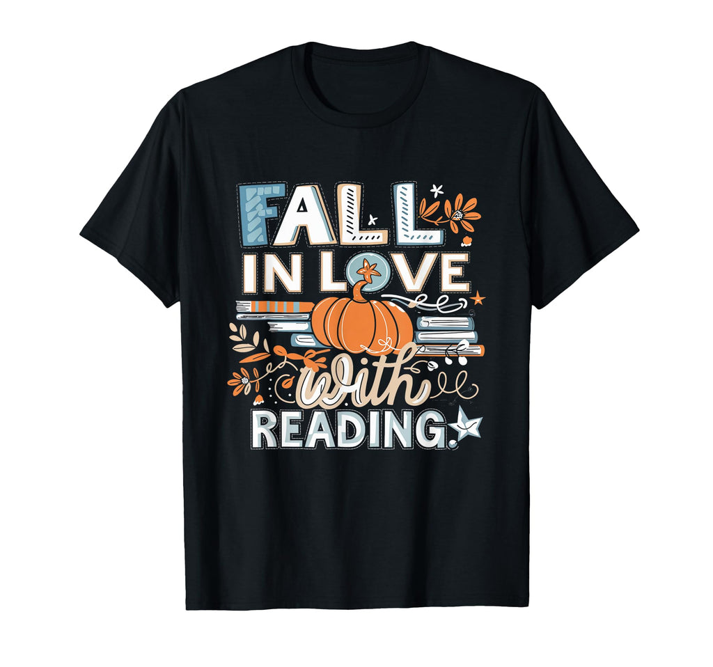 Fall Love Reading Books Autumn Fall T-Shirt - Graphic Print Men Women - T-Shirt, Sweatshirt, Hoodie