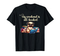 My Weekend Is All Booked Puppy Books T-Shirt - Custom Art Print Men Women - T-Shirt, Sweatshirt, Hoodie