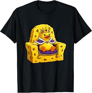 Funny Cheese Throne King Duck Royal Rubber Duck T-Shirt Unisex T-shirt, Sweatshirt, Hoodie, Long Sleeve Tee - T-Shirt, Sweatshirt, Hoodie