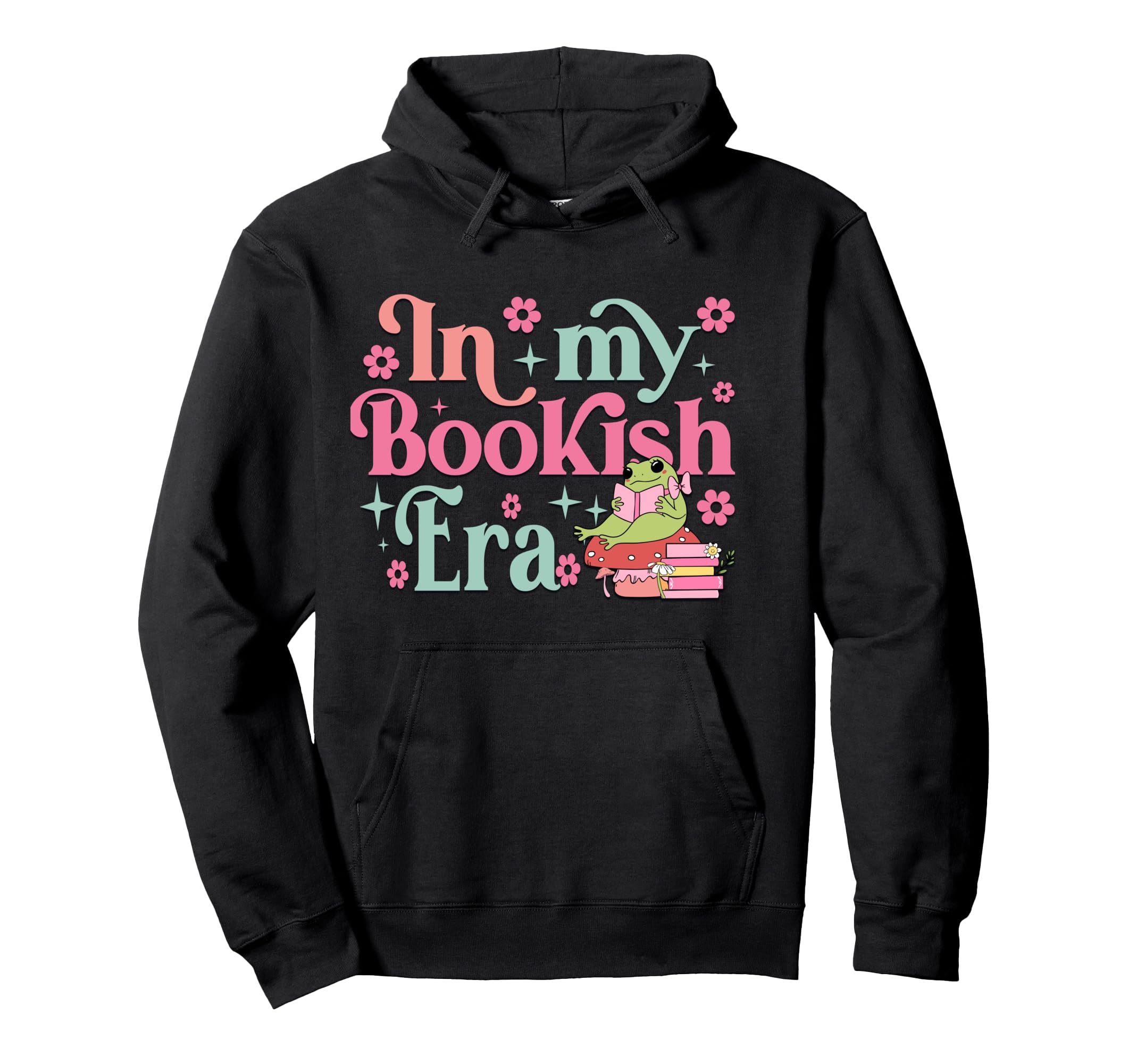 My Bookish Era Book Lover Frog Lover Hoodie - Custom Art Print Men Women - T-Shirt, Sweatshirt, Hoodie