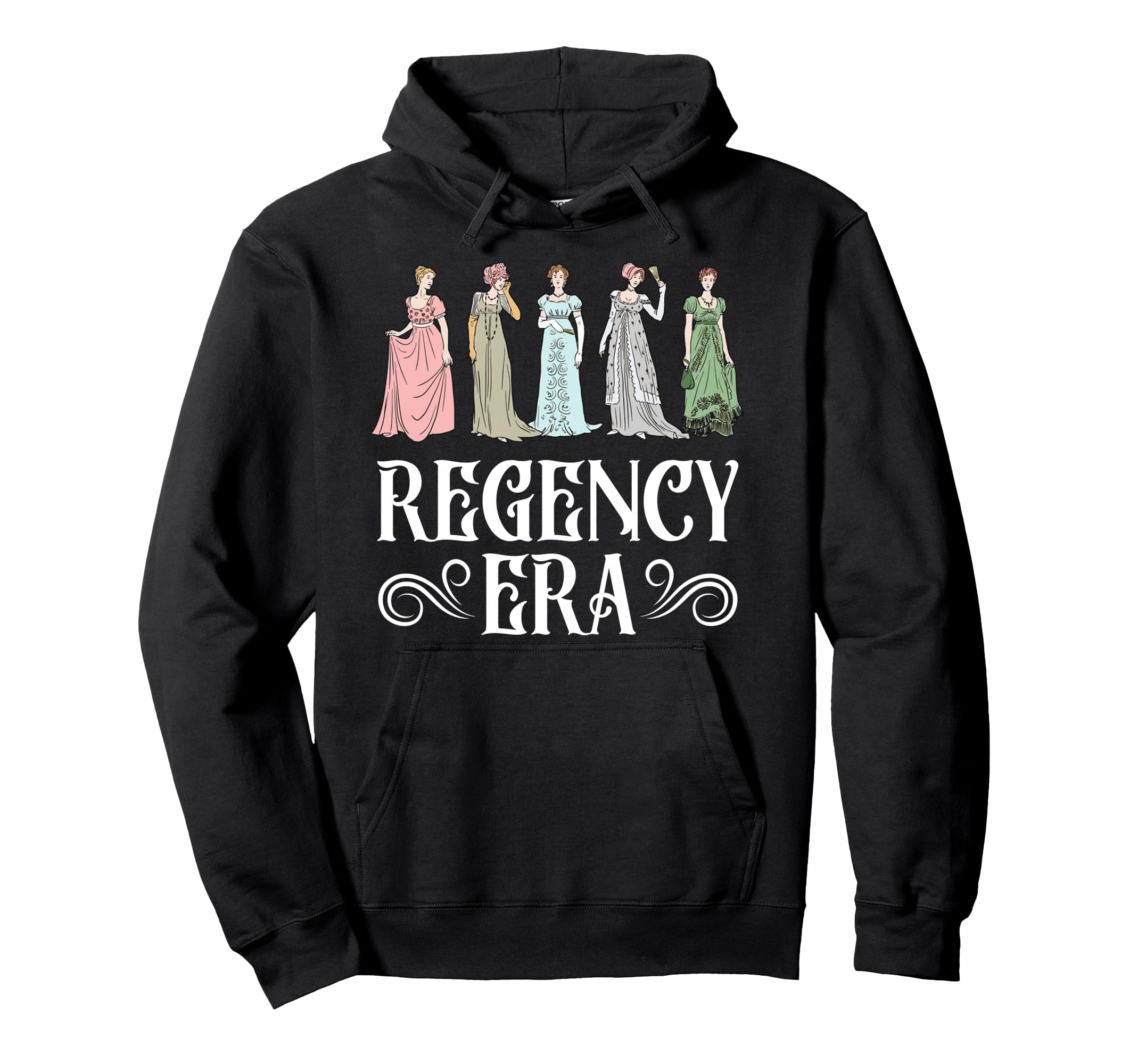 Jane Austen Book Club Regency Era Hoodie - Minimalist Print Unisex - T-Shirt, Sweatshirt, Hoodie