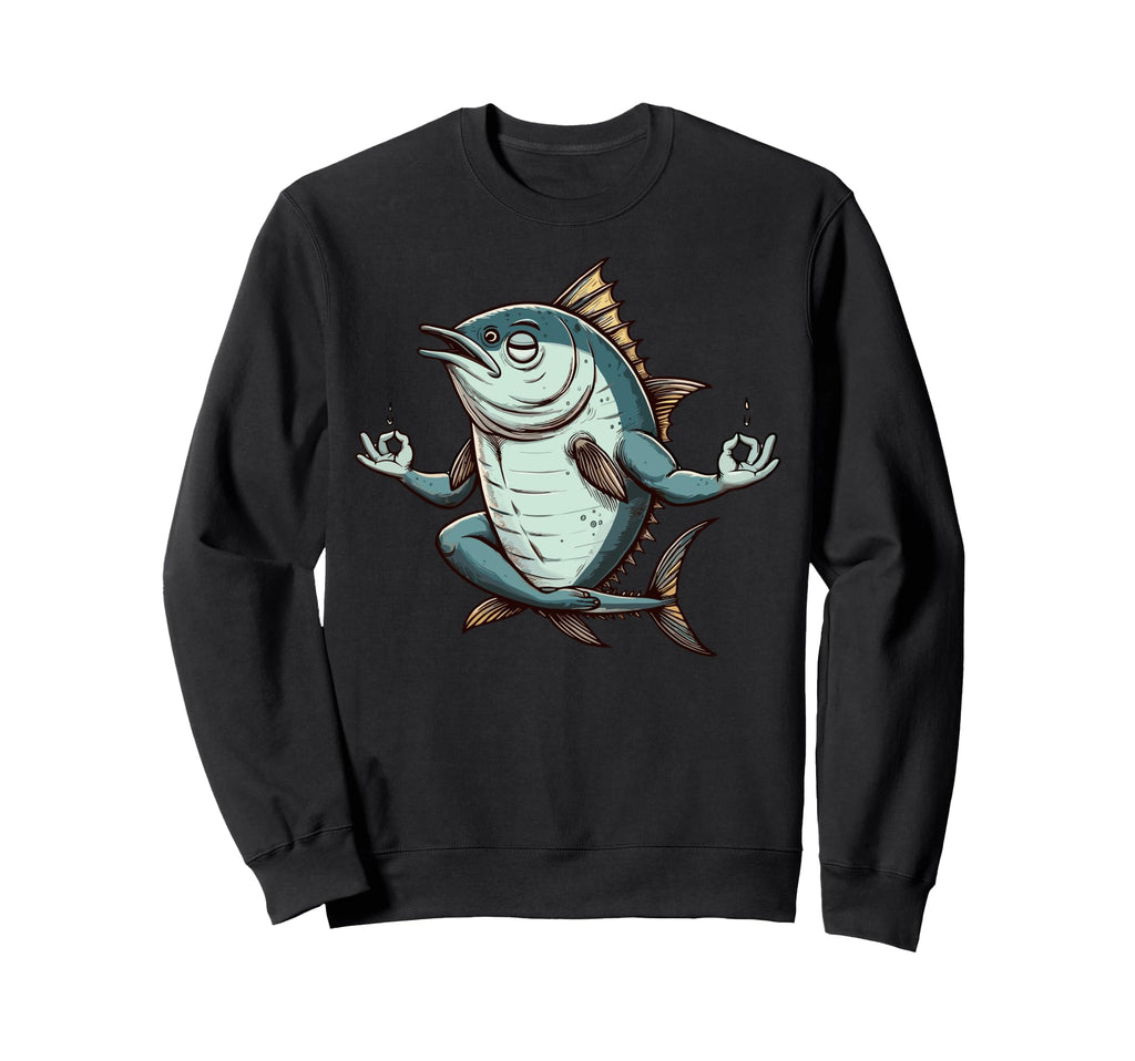 Meditation Tuna Yoga Pose Relaxing Sweatshirt - Streetwear Style Men Women - T-Shirt, Sweatshirt, Hoodie