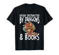 Easily Distracted Dragons Books Funny T-Shirt - Unique Graphic Unisex - T-Shirt, Sweatshirt, Hoodie