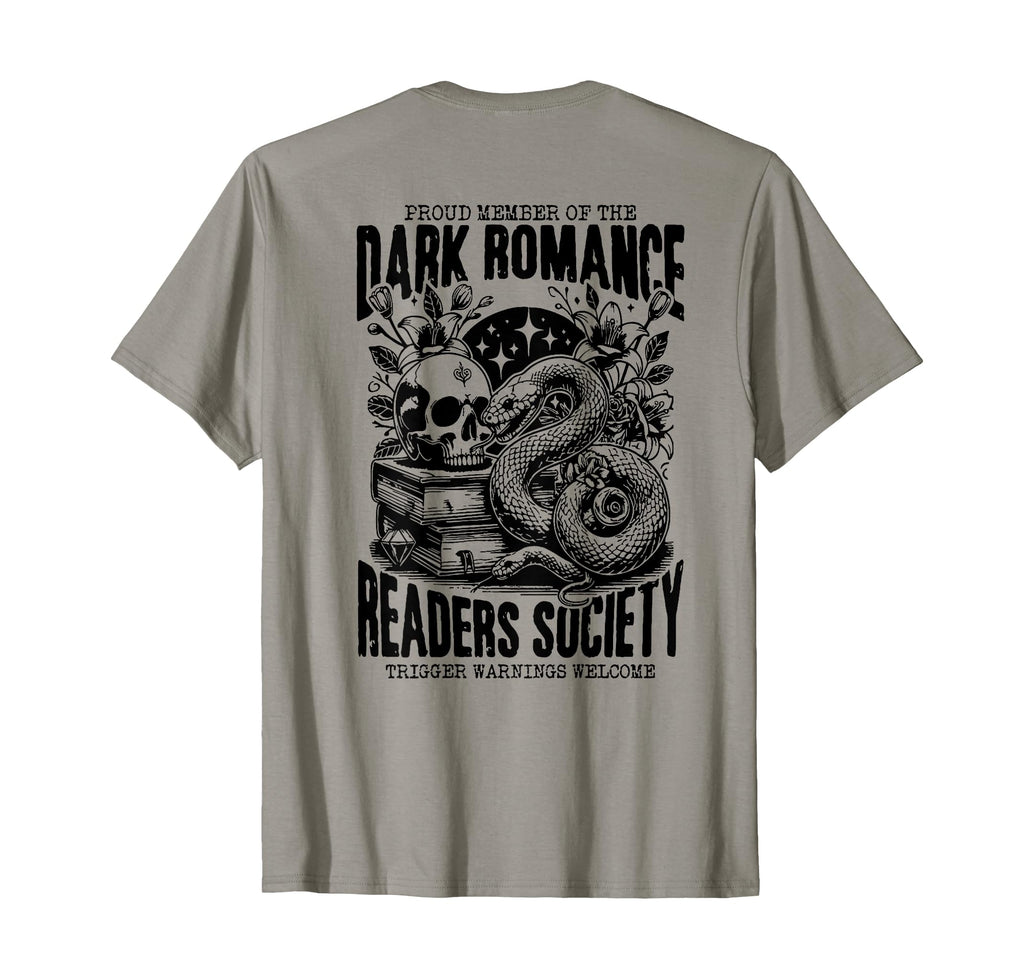 Dark Romance Readers Society Back T-Shirt - Unique Graphic Unisex - T-Shirt, Sweatshirt, Hoodie