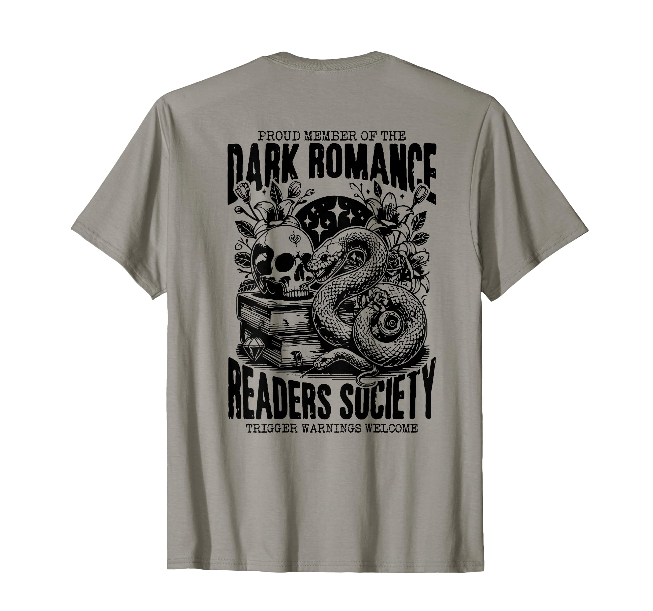 Dark Romance Readers Society Back T-Shirt - Unique Graphic Unisex - T-Shirt, Sweatshirt, Hoodie