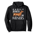 Easily Distracted Wieners Funny Hoodie - Aesthetic Graphic Unisex - T-Shirt, Sweatshirt, Hoodie
