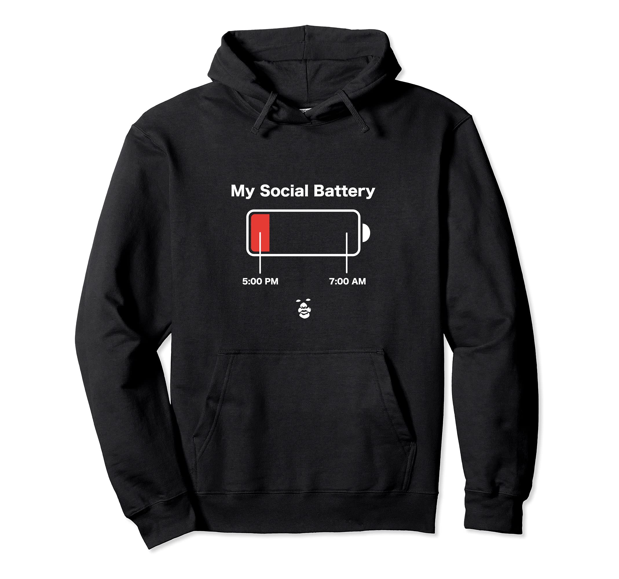 Funny My Social Battery Is Running Low Hoodie - Custom Art Print Unisex - T-Shirt, Sweatshirt, Hoodie