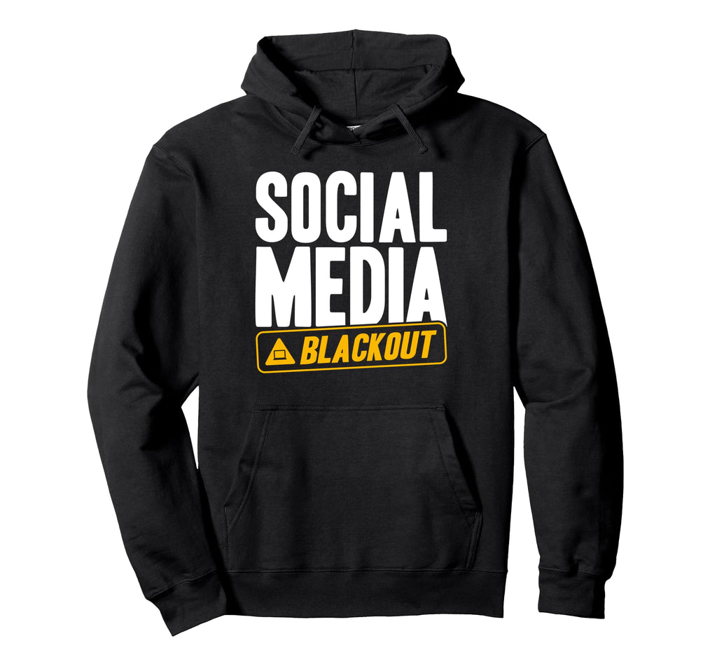 Antisocial Social Media Blackout Hoodie - Fun Novelty Design Unisex - T-Shirt, Sweatshirt, Hoodie